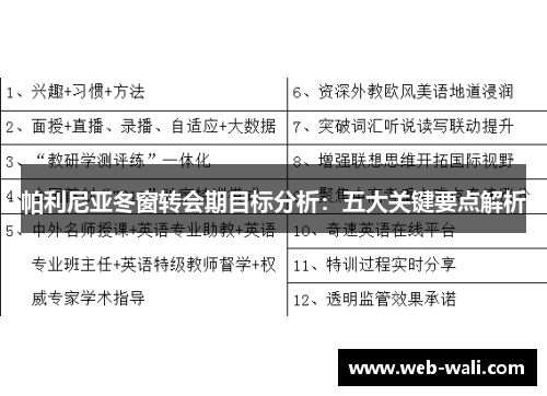帕利尼亚冬窗转会期目标分析：五大关键要点解析