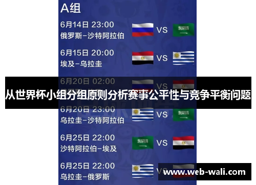 从世界杯小组分组原则分析赛事公平性与竞争平衡问题